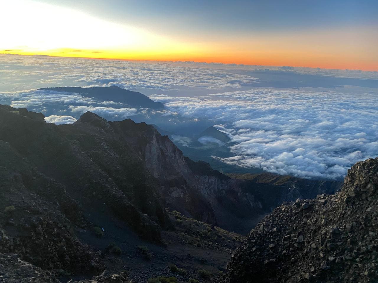 Mount Rinjani summit sunrise on the Sembalun to Torean route