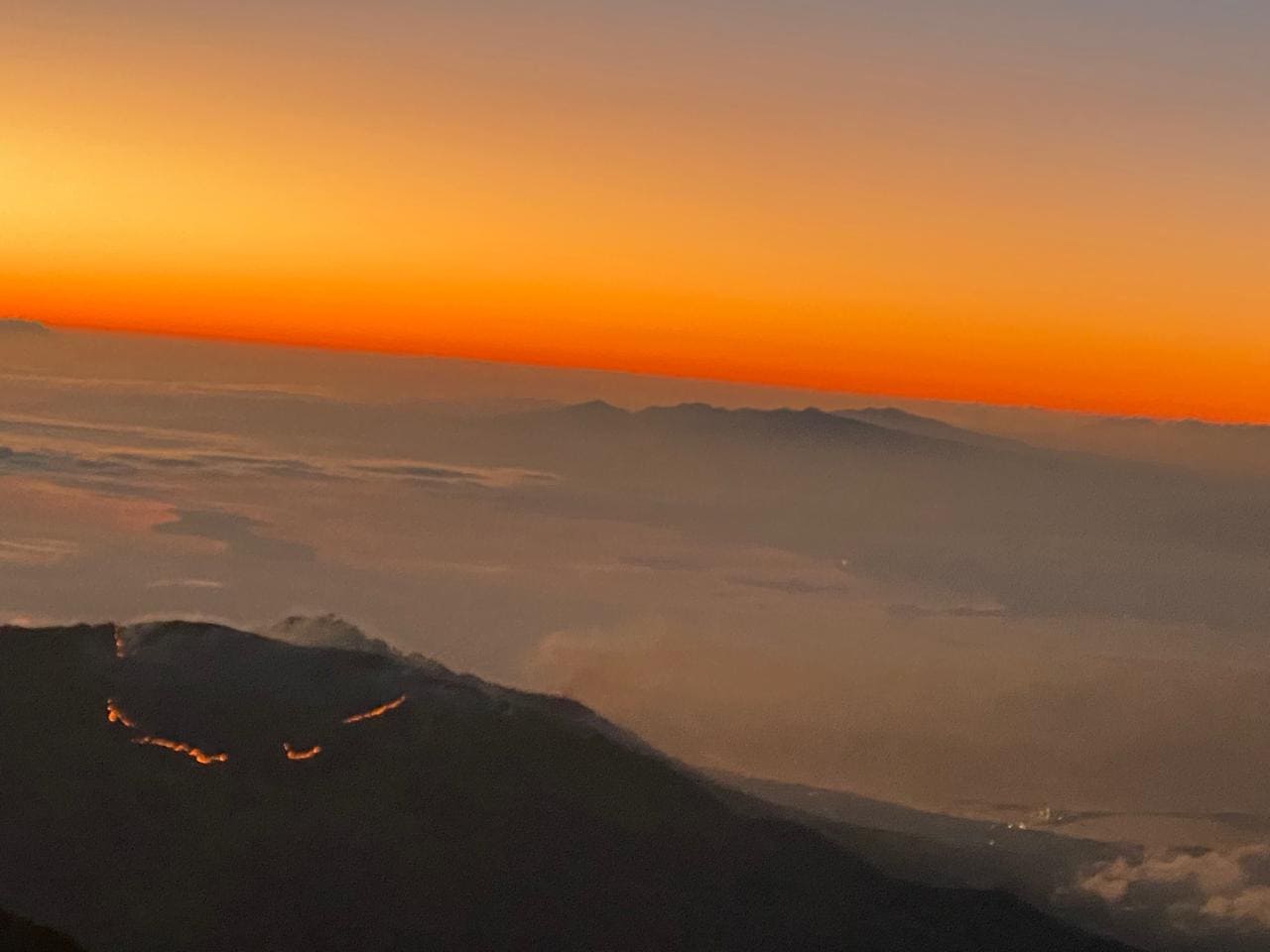 Sunrise at Mount Rinjani's 3,726m summit